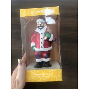 Emmett Kelly Jr. Ornament Weary Willie Clown European Style Molded Glass Flambro